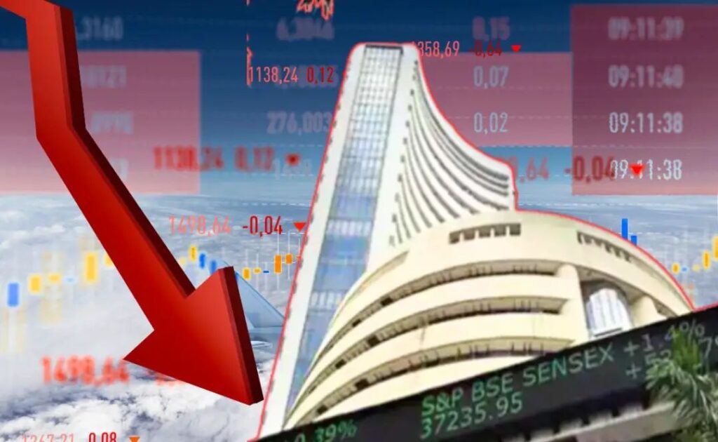 भारतीय शेयर बाजार में भारी गिरावट, 3500 से ज्‍यादा अंक नीचे गिरा सेंसेक्‍स