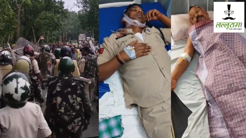 चहाततिसगारह : दसप समेत 15 से ज्यादा पुलिसकर्मियों पर ग्रामीणों का हमला, तनावपूर्ण स्थिति के बाद इलाका छावनी में तब्दील - राष्ट्रवाणी - Chhattisgarh समाचार