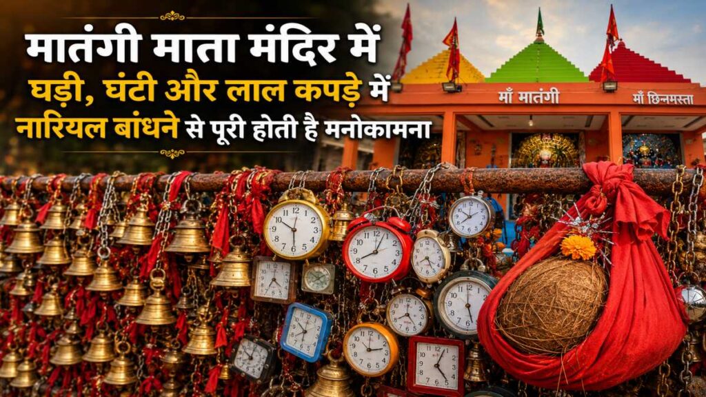 छत्तीसगढ़ का अनोखा मंदिर : मां मातंगी धाम में घड़ी, घंटी और लाल कपड़े में नारियल बांधने से पूरी होती है मनोकामना - राष्ट्रवाणी - Chhattisgarh समाचार
