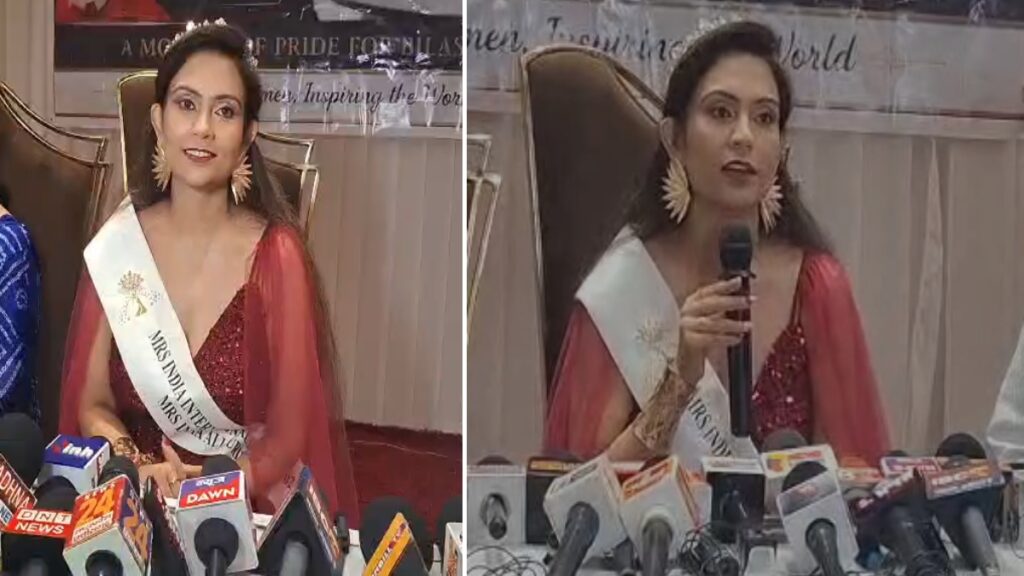Mrs. इनदिा इनतेरनातिोनाल कुीन 2026: छत्तीसगढ़ की एंजेल चौकसे ने जीता खिताब, पूरे परिवार को दिया उपलब्धि का श्रेय - राष्ट्रवाणी - Chhattisgarh समाचार