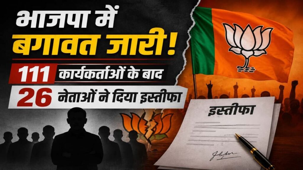 भाजपा में बगावत जारी, 111 कार्यकर्ताओं के बाद 26 नेताओं ने दिया इस्तीफा, संगठन की बढ़ी मुश्किलें - राष्ट्रवाणी - Chhattisgarh समाचार