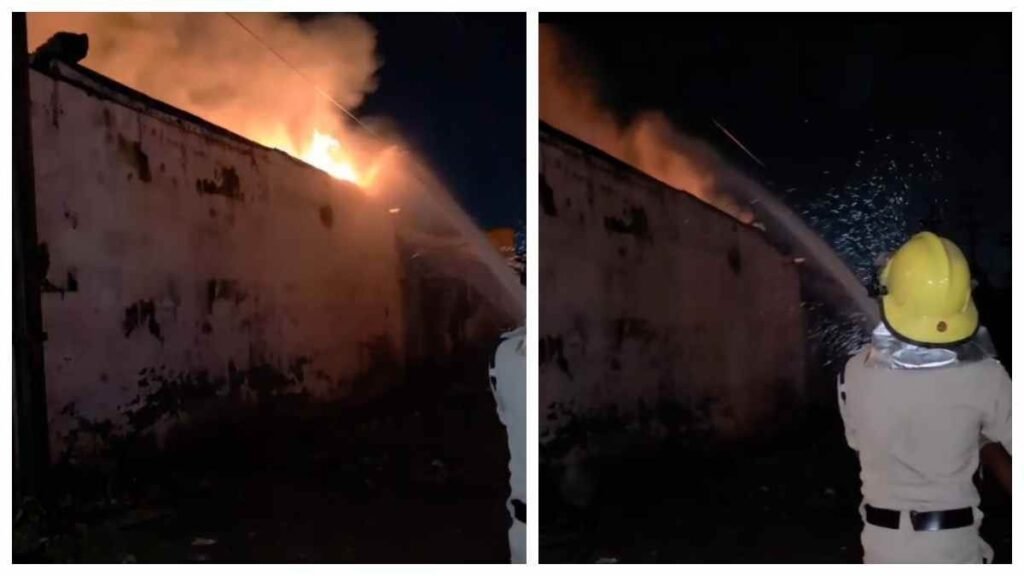 धमाकों के साथ फटने लगीं शराब की बोतलें, व्यापार विहार में देर रात लगी भीषण आग, लाखों का सामान जलकर खाक - राष्ट्रवाणी - Chhattisgarh समाचार धमाकों के साथ फटने लगीं शराब की बोतलें, व्यापार विहार में देर रात लगी भीषण आग, लाखों का सामान जलकर खाक - राष्ट्रवाणी - Chhattisgarh समाचार