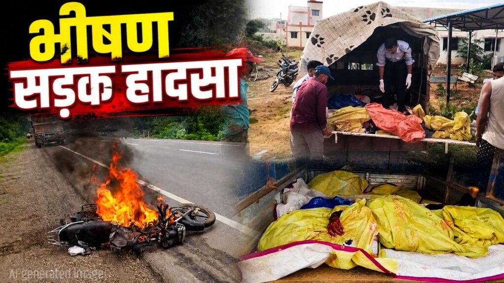 दर्दनाक हादसा: दो बाइकों की भिड़ंत के बाद सड़क पर गिरे युवकों को ट्रक ने कुचला, 2 की मौत, तीन घायल, बाइक में लगी आग - राष्ट्रवाणी - Chhattisgarh समाचार दर्दनाक हादसा: दो बाइकों की भिड़ंत के बाद सड़क पर गिरे युवकों को ट्रक ने कुचला, 2 की मौत, तीन घायल, बाइक में लगी आग - राष्ट्रवाणी - Chhattisgarh समाचार
