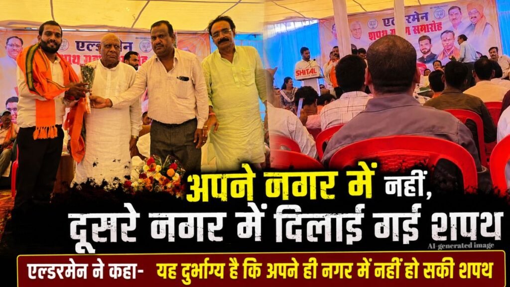 एल्डरमेनों को अपने नगर में नहीं मिला मंच, दूसरे नगर में दिलाई गई शपथ! विधायक, जिला पंचायत अध्यक्ष और प्रशासनिक अधिकारियों की मौजूदगी में आधा दर्जन से अधिक पार्षद रहे नदारद - राष्ट्रवाणी - Chhattisgarh समाचार एल्डरमेनों को अपने नगर में नहीं मिला मंच, दूसरे नगर में दिलाई गई शपथ! विधायक, जिला पंचायत अध्यक्ष और प्रशासनिक अधिकारियों की मौजूदगी में आधा दर्जन से अधिक पार्षद रहे नदारद - राष्ट्रवाणी - Chhattisgarh समाचार