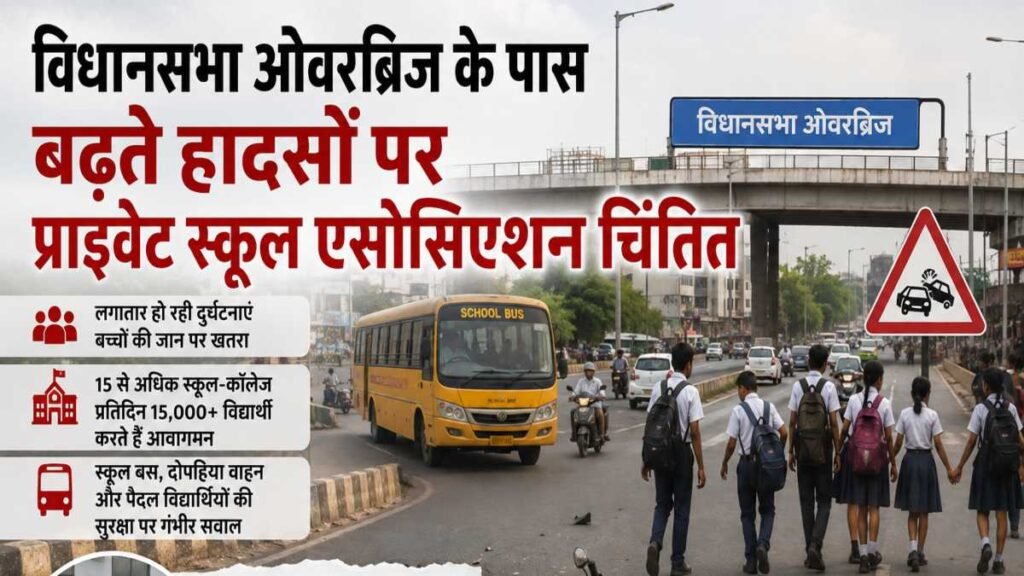 विधानसभा ओवरब्रिज के पास बढ़ते हादसों पर प्राइवेट स्कूल एसोसिएशन चिंतित, छात्रों की सुरक्षा के लिए कलेक्टर से लगाई गुहार - राष्ट्रवाणी - Chhattisgarh समाचार