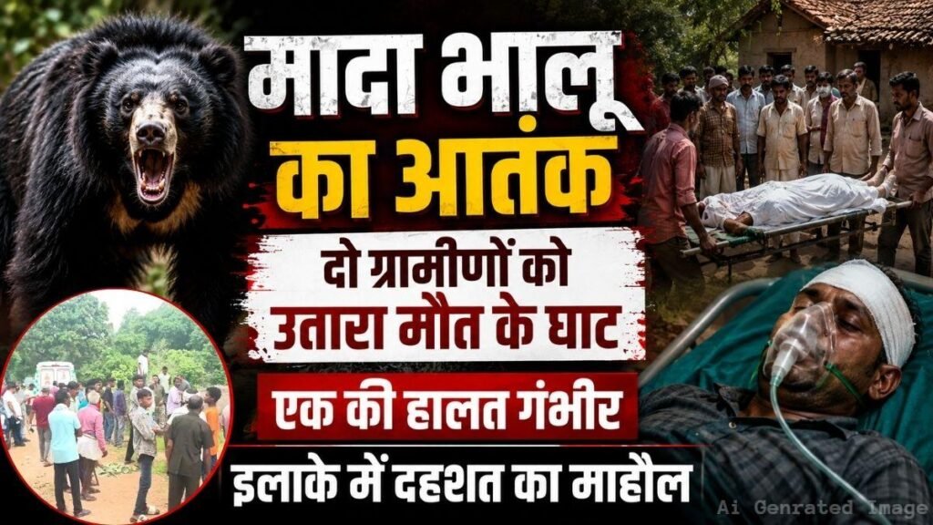 मादा भालू का आतंक: दो ग्रामीणों को उतारा मौत के घाट, एक की हालत गंभीर, इलाके में दहशत का माहौल - राष्ट्रवाणी - Chhattisgarh समाचार मादा भालू का आतंक: दो ग्रामीणों को उतारा मौत के घाट, एक की हालत गंभीर, इलाके में दहशत का माहौल - राष्ट्रवाणी - Chhattisgarh समाचार