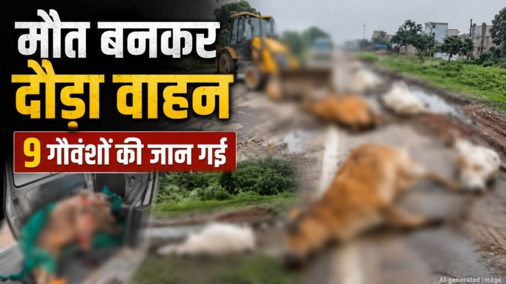 कग News: मौत बनकर दौड़ा वाहन, 9 गौवंशों की गई जान, लोगों में आक्रोश - राष्ट्रवाणी - Chhattisgarh समाचार