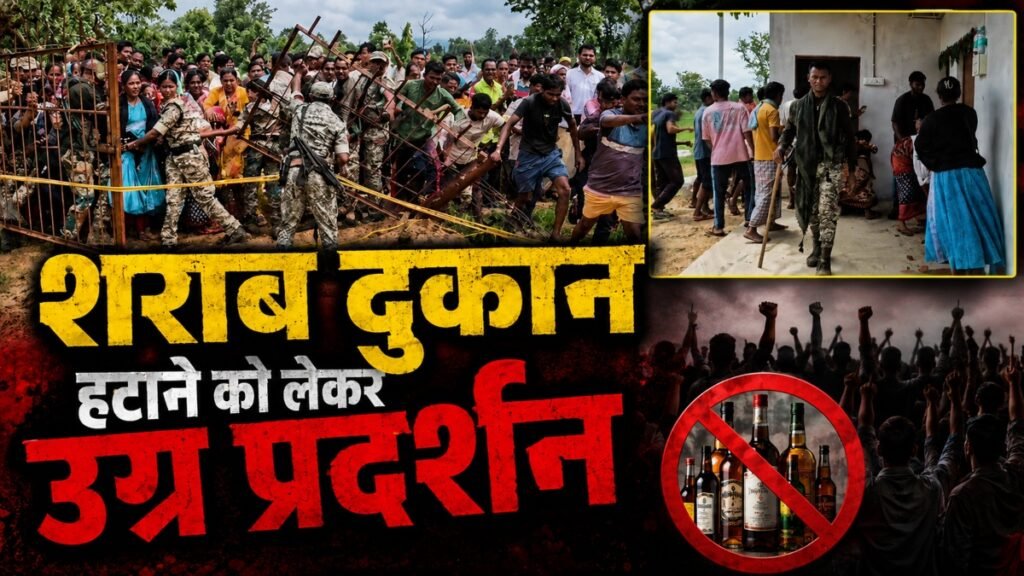 शराब दूकान हटाने महिलाओं और बच्चों का उग्र प्रदर्शन, कांग्रेस विधायक का भी मिला समर्थन, देखें वीडियो - राष्ट्रवाणी - Chhattisgarh समाचार