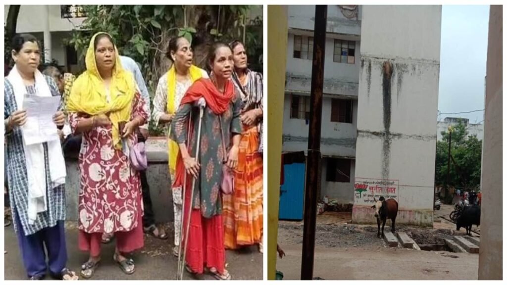 बरसात में बच्चों के साथ रात-रात भर जागने को मजबूर लोग: बिलासपुर अटल आवास में टपकती छतें और उखड़ी सड़कें - राष्ट्रवाणी - Chhattisgarh समाचार