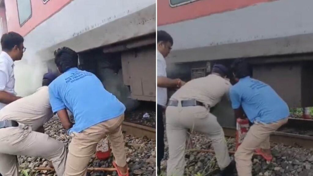 दरभंगा-चर्लापल्ली एक्सप्रेस में मचा हड़कंप, चलती ट्रेन में दो कोचों से उठा धुआं... गोंदिया रेलखंड पर रपफ की सतर्कता से टला बड़ा रेल हादसा - राष्ट्रवाणी - Chhattisgarh समाचार
