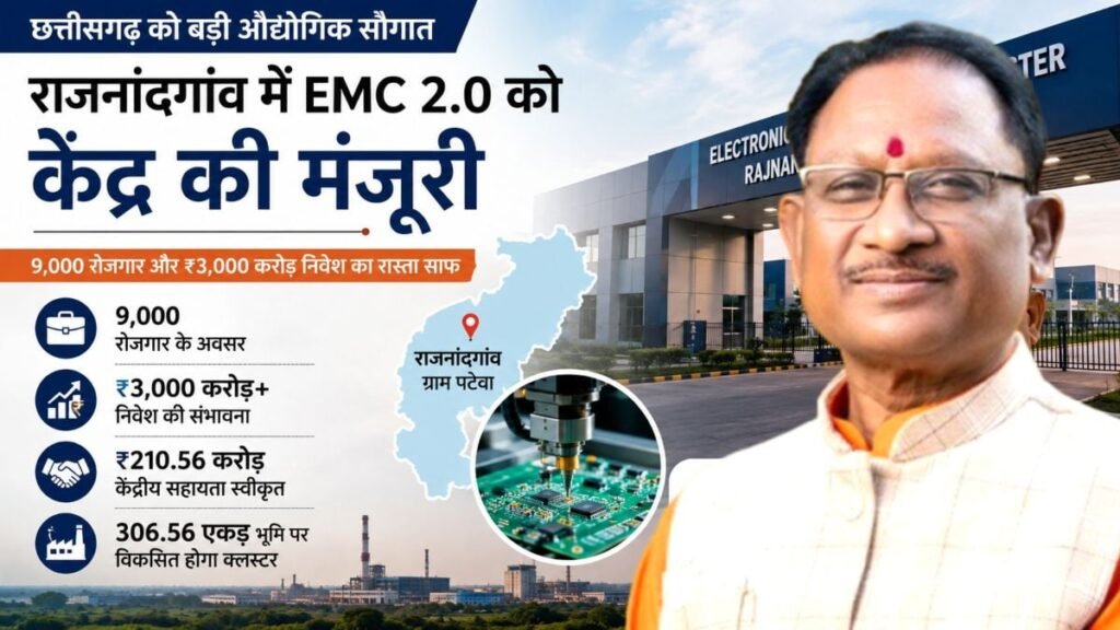 मुख्यमंत्री साय के नेतृत्व में छत्तीसगढ़ को बड़ी औद्योगिक उपलब्धि: केंद्र सरकार ने राजनांदगांव में एमक 2.0 को दी मंजूरी, 9 हजार रोजगार और ₹3,000 करोड़ से अधिक निवेश का रास्ता साफ - राष्ट्रवाणी - Chhattisgarh समाचार