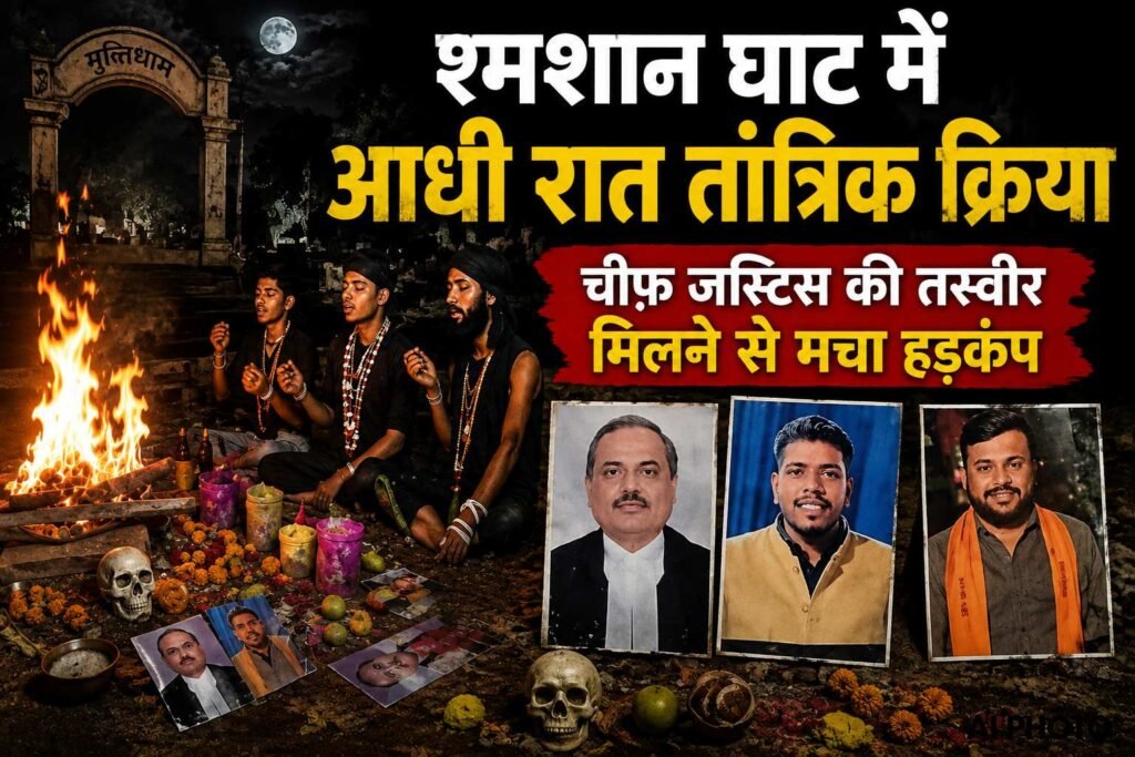 कग नेवस : श्मशान घाट में आधी रात तांत्रिक क्रिया, चीफ जस्टिस की तस्वीर मिलने से मचा हड़कंप - राष्ट्रवाणी - Chhattisgarh समाचार