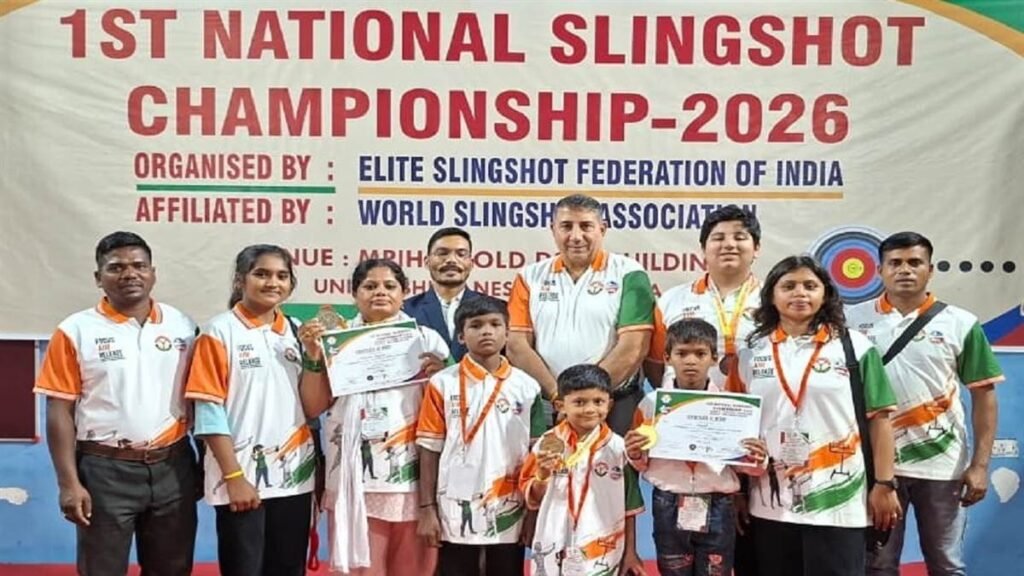 राष्ट्रीय गुलेल चैंपियनशिप में बजा छत्तीसगढ़ का डंका: खिलाड़ियों ने जीते गोल्ड व सिल्वर, अब स्पेन वर्ल्ड कप में तिरंगा लहराने की तैयारी - राष्ट्रवाणी - Chhattisgarh समाचार राष्ट्रीय गुलेल चैंपियनशिप में बजा छत्तीसगढ़ का डंका: खिलाड़ियों ने जीते गोल्ड व सिल्वर, अब स्पेन वर्ल्ड कप में तिरंगा लहराने की तैयारी - राष्ट्रवाणी - Chhattisgarh समाचार