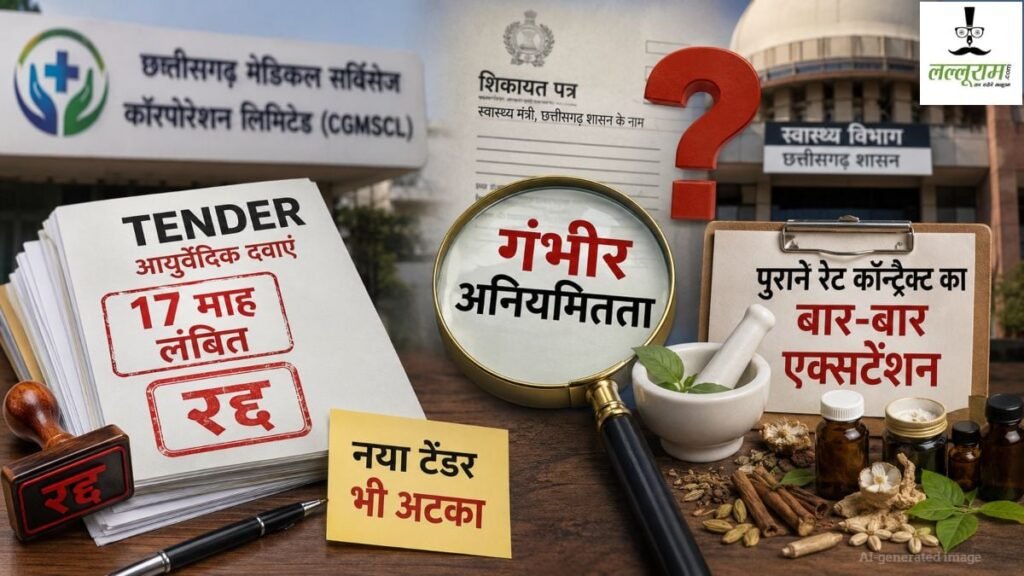 Exclusive: कगमसकल के टेंडर में गंभीर अनियमितता! 17 माह लंबित रहने के बाद रद्द, नया टेंडर भी अटका, स्वास्थ्य मंत्री से शिकायत - राष्ट्रवाणी - Chhattisgarh समाचार Exclusive: कगमसकल के टेंडर में गंभीर अनियमितता! 17 माह लंबित रहने के बाद रद्द, नया टेंडर भी अटका, स्वास्थ्य मंत्री से शिकायत - राष्ट्रवाणी - Chhattisgarh समाचार