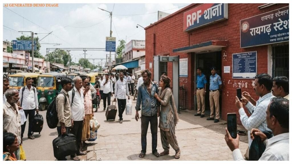 रायगढ़ रेलवे स्टेशन के बाहर नशे में डूबे प्रेमी जोड़े का हाईवोल्टेज ड्रामा: सरेआम अश्लील हरकत का वीडियो वायरल - राष्ट्रवाणी - Chhattisgarh समाचार