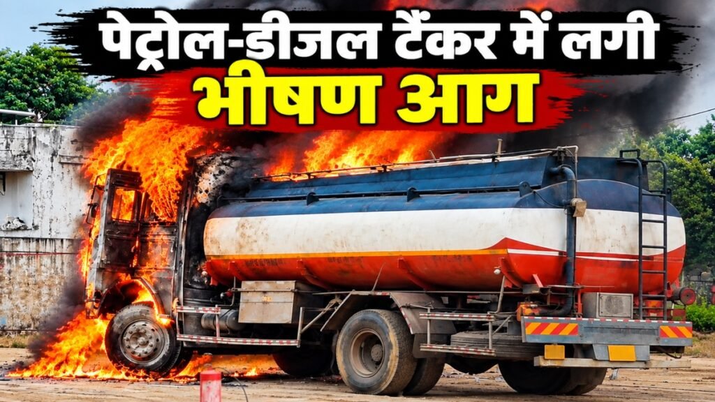 हाइवे पर पेट्रोल-डीजल टैंकर में लगी भीषण आग, इलाके में मचा हड़कंप, देखें वीडियो – राष्ट्रवाणी हाइवे पर पेट्रोल-डीजल टैंकर में लगी भीषण आग, इलाके में मचा हड़कंप, देखें वीडियो – राष्ट्रवाणी