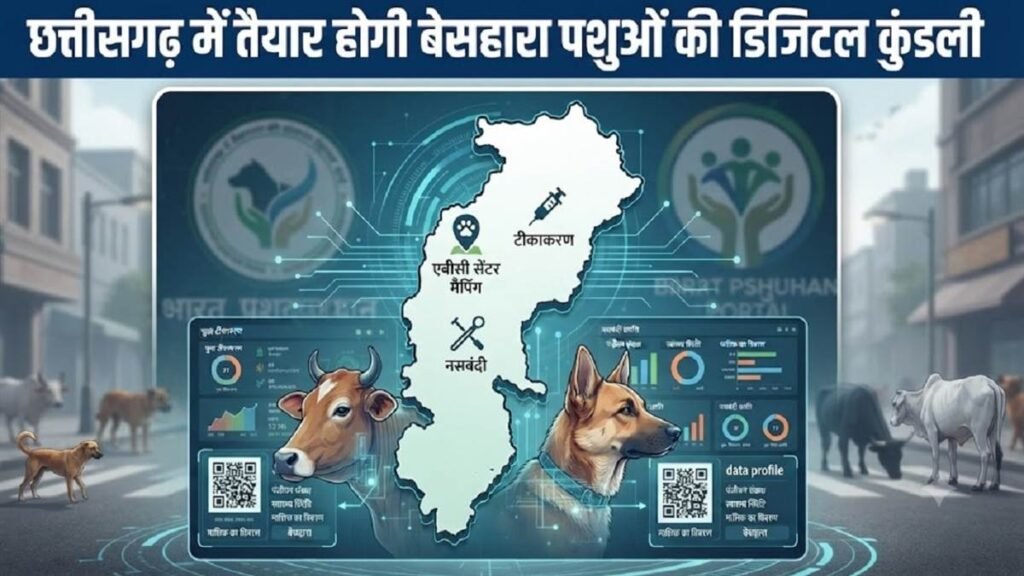 छत्तीसगढ़ में एक-एक बेसहारा पशु और आवारा कुत्तों का तैयार होगा डिजिटल रिकार्ड, इस पोर्टल पर होगा पंजीयन – राष्ट्रवाणी