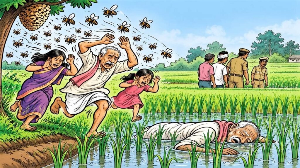 राजनांदगांव में खाद छिड़क रहे बुजुर्ग पर मधुमक्खियों का हमला, भागते समय औंधे मुंह खेत में गिरा, मौत – राष्ट्रवाणी राजनांदगांव में खाद छिड़क रहे बुजुर्ग पर मधुमक्खियों का हमला, भागते समय औंधे मुंह खेत में गिरा, मौत – राष्ट्रवाणी