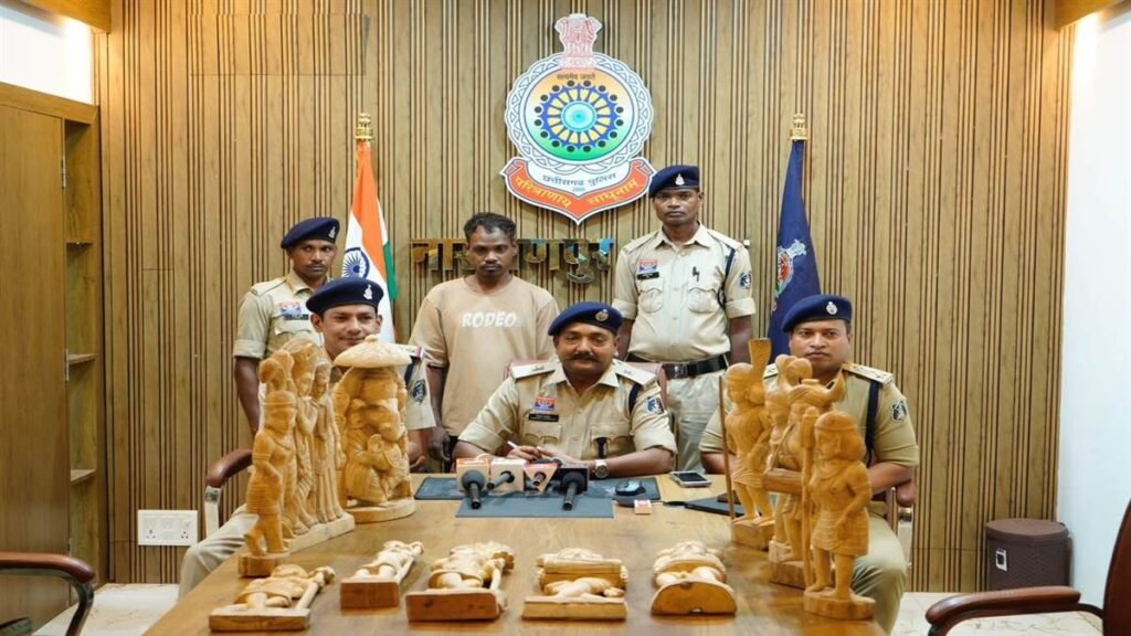 नारायणपुर के आर्ट स्टूडियो से लकड़ी की 12 कलाकृतियां चोरी, पुलिस ने आरोपी को किया गिरफ्तार – राष्ट्रवाणी