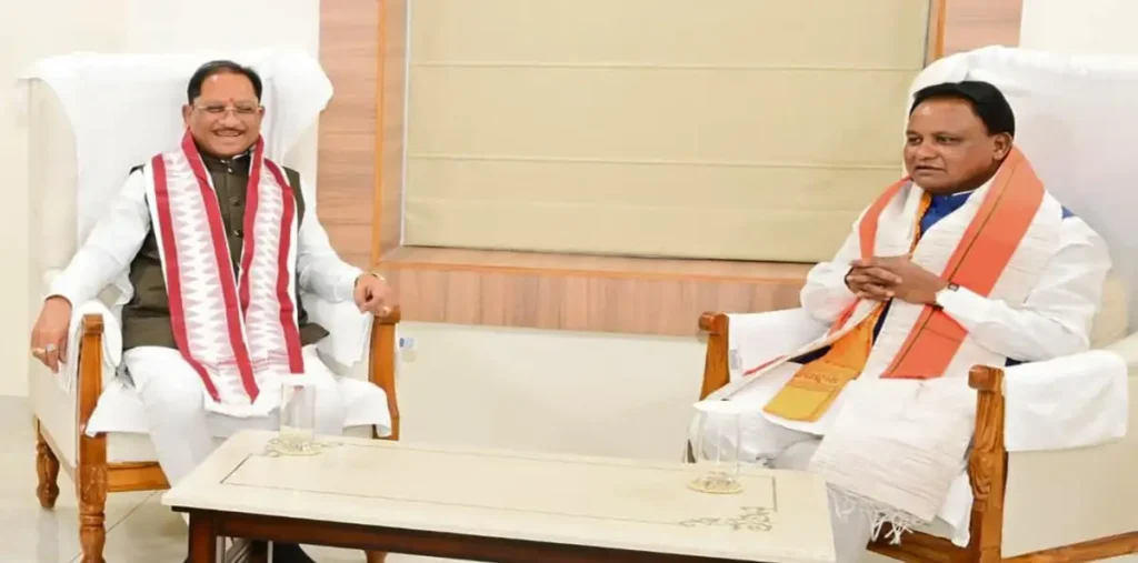 मुख्यमंत्री साय की ओडिशा के मुख्यमंत्री माझी से मुलाकात, बोले- महानदी जल विवाद का जल्द निकलेगा समाधान – राष्ट्रवाणी मुख्यमंत्री साय की ओडिशा के मुख्यमंत्री माझी से मुलाकात, बोले- महानदी जल विवाद का जल्द निकलेगा समाधान – राष्ट्रवाणी