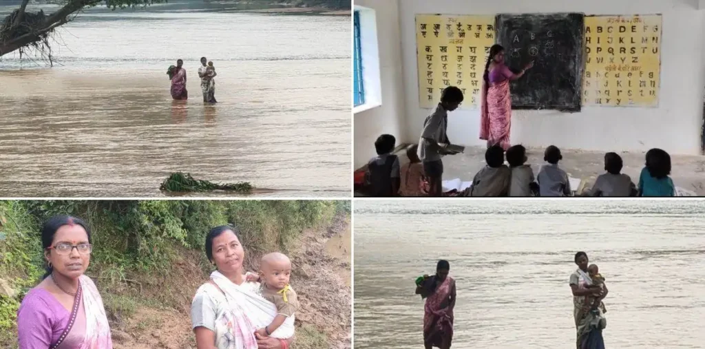 बलरामपुर में छात्रों के लिए जान जोखिम में डाल रहीं दो शिक्षिकाएं, बेटी को गोद में लेकर उफनती नदी पार करने को मजबूर – राष्ट्रवाणी बलरामपुर में छात्रों के लिए जान जोखिम में डाल रहीं दो शिक्षिकाएं, बेटी को गोद में लेकर उफनती नदी पार करने को मजबूर – राष्ट्रवाणी