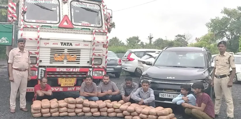 ऑपरेशन निश्चय : गांजा तस्करी पर बड़ी कार्रवाई, कंटेनर से 111 किलो गांजा जब्त, 7 तस्कर गिरफ्तार – राष्ट्रवाणी