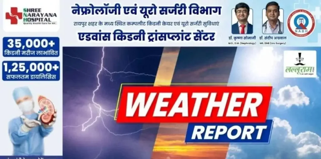CG Weather Today : छत्तीसगढ़ में बारिश की रफ्तार पर ब्रेक, राजनांदगांव में 33 डिग्री तापमान, जानिए अगले 5 दिनों तक कैसा रहेगा मौसम? – राष्ट्रवाणी