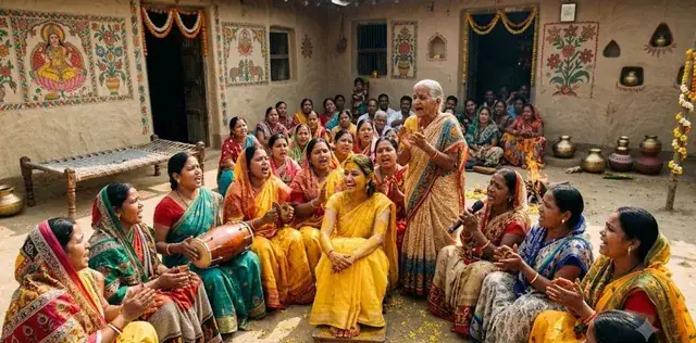 बिहार की शादियों की असली रौनक हैं ये लोकगीत, हल्दी-चुमावन का ये गाना सुनकर हर किसी आंखें हो जाती हैं नम – राष्ट्रवाणी बिहार की शादियों की असली रौनक हैं ये लोकगीत, हल्दी-चुमावन का ये गाना सुनकर हर किसी आंखें हो जाती हैं नम – राष्ट्रवाणी