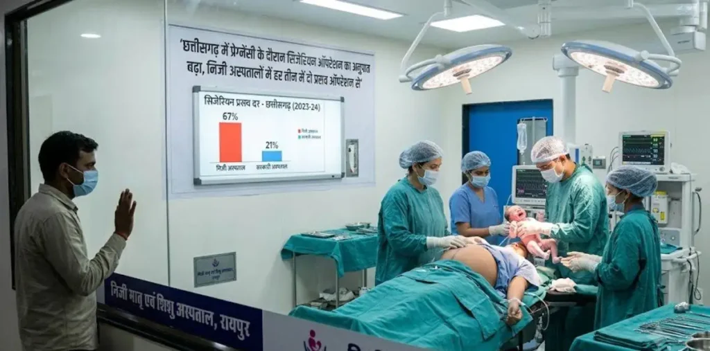 छत्तीसगढ़ में प्रेग्नेंसी के दौरान सिजेरियन ऑपरेशन का अनुपात बढ़ा, निजी अस्पतालों में हर तीन में दो प्रसव ऑपरेशन से – राष्ट्रवाणी