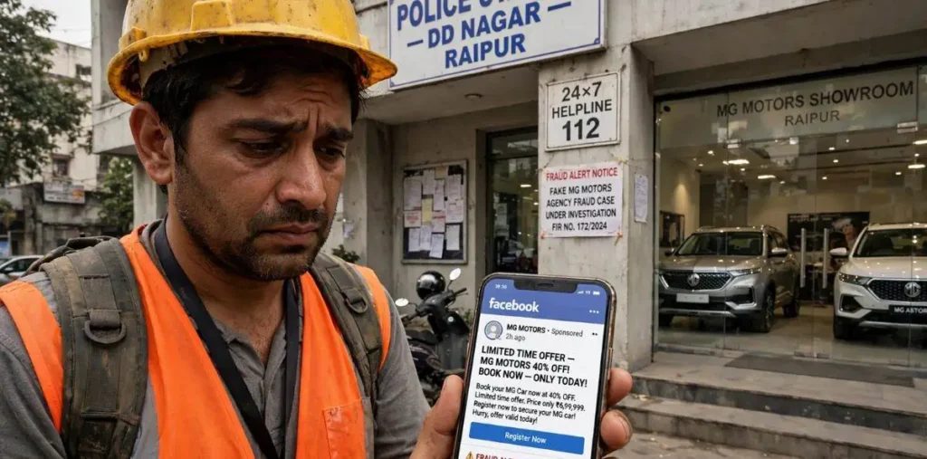 रायपुर में MG मोटर्स एजेंसी के नाम पर 21 लाख की ठगी, फेसबुक विज्ञापन देखकर किया था आवेदन – राष्ट्रवाणी