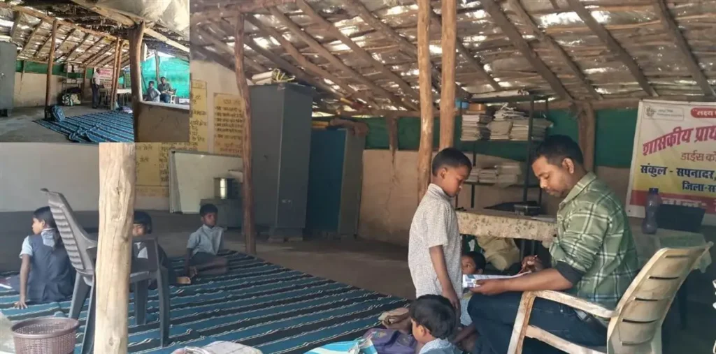 सरगुजा में 29 साल से झोपड़ी में चल रहा सरकारी स्कूल, 17 बच्चे घास-फूस के छप्पर में पढ़ने को मजबूर – राष्ट्रवाणी
