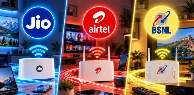 घर पर लगवाना है Wi-Fi? जानिए Jio, Airtel और BSNL में से किसका ब्रॉडबैंड कनेक्शन है सबसे सस्ता और पैसा वसूल – राष्ट्रवाणी घर पर लगवाना है Wi-Fi? जानिए Jio, Airtel और BSNL में से किसका ब्रॉडबैंड कनेक्शन है सबसे सस्ता और पैसा वसूल – राष्ट्रवाणी