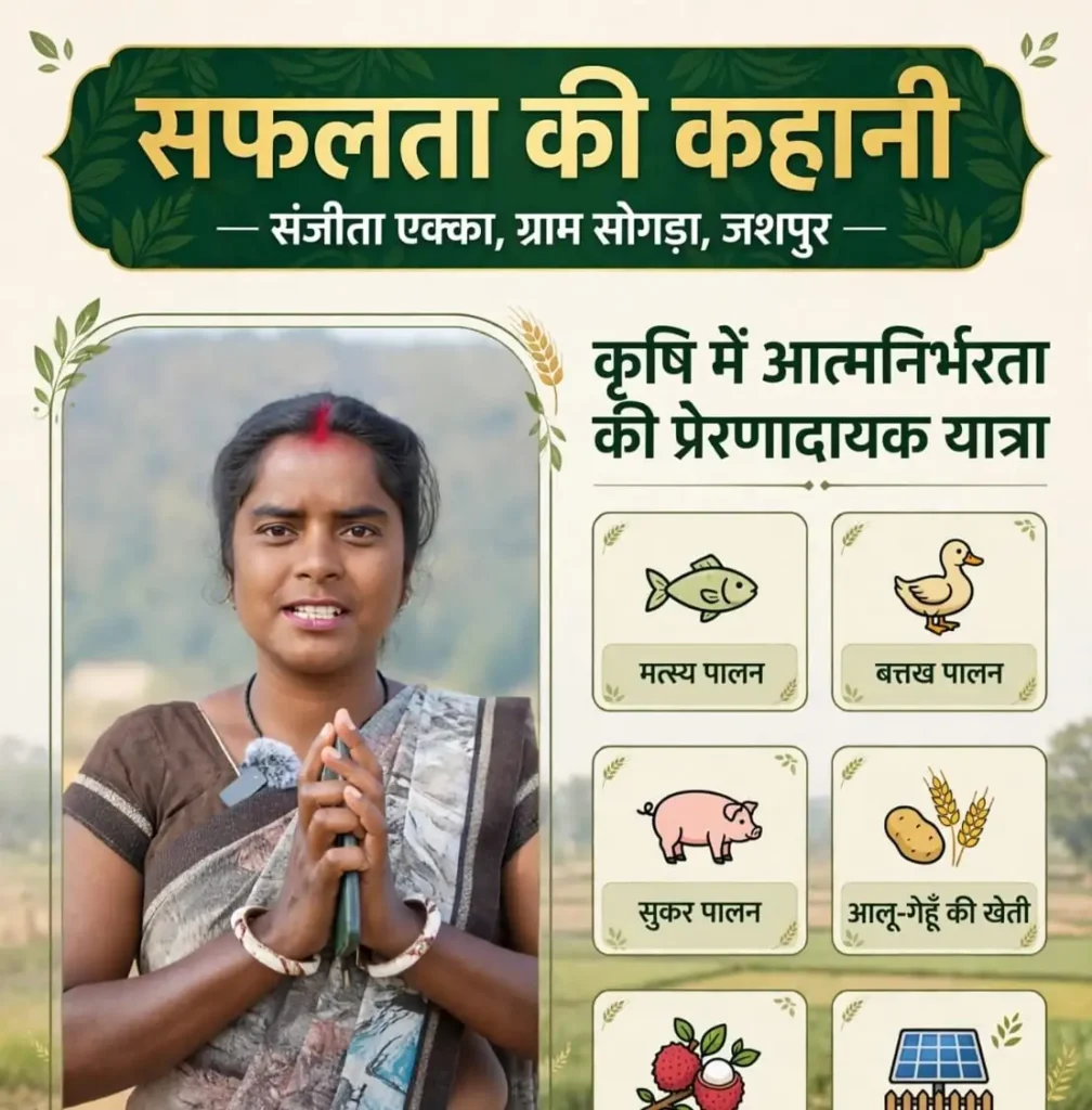 धान की पारंपरिक खेती से आगे बढ़कर मत्स्य, बत्तख और सुकर पालन से संजीता एक्का ने लिखी आत्मनिर्भरता की नई कहानी…. – राष्ट्रवाणी