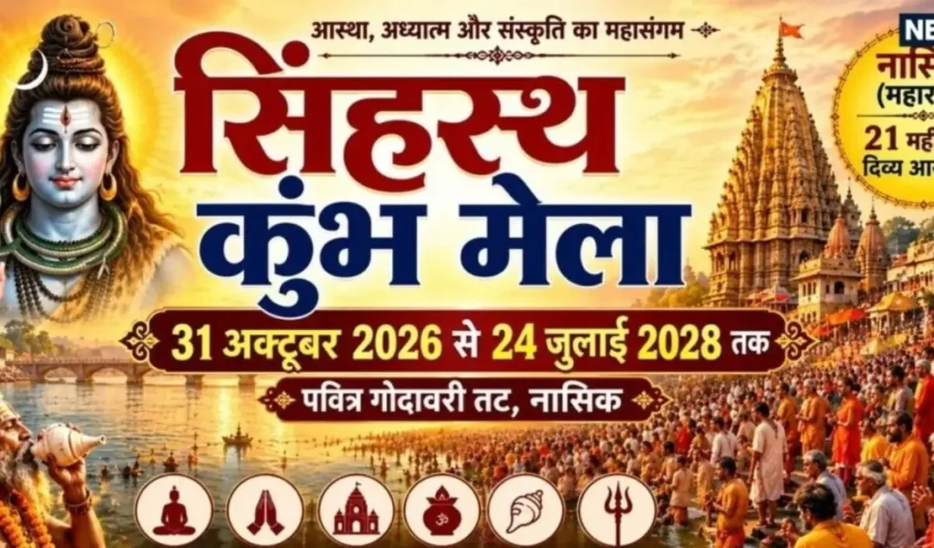 कल महाकुंभ का ध्वजारोहण, नासिक कुंभ में 2 कार्यक्रम विशेष आकर्षण का केंद्र, जानें इस बार 2 – राष्ट्रवाणी कल महाकुंभ का ध्वजारोहण, नासिक कुंभ में 2 कार्यक्रम विशेष आकर्षण का केंद्र, जानें इस बार 2 – राष्ट्रवाणी